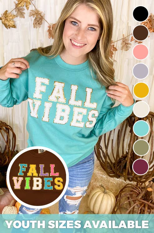 Fall Vibes Chenille Sweatshirt