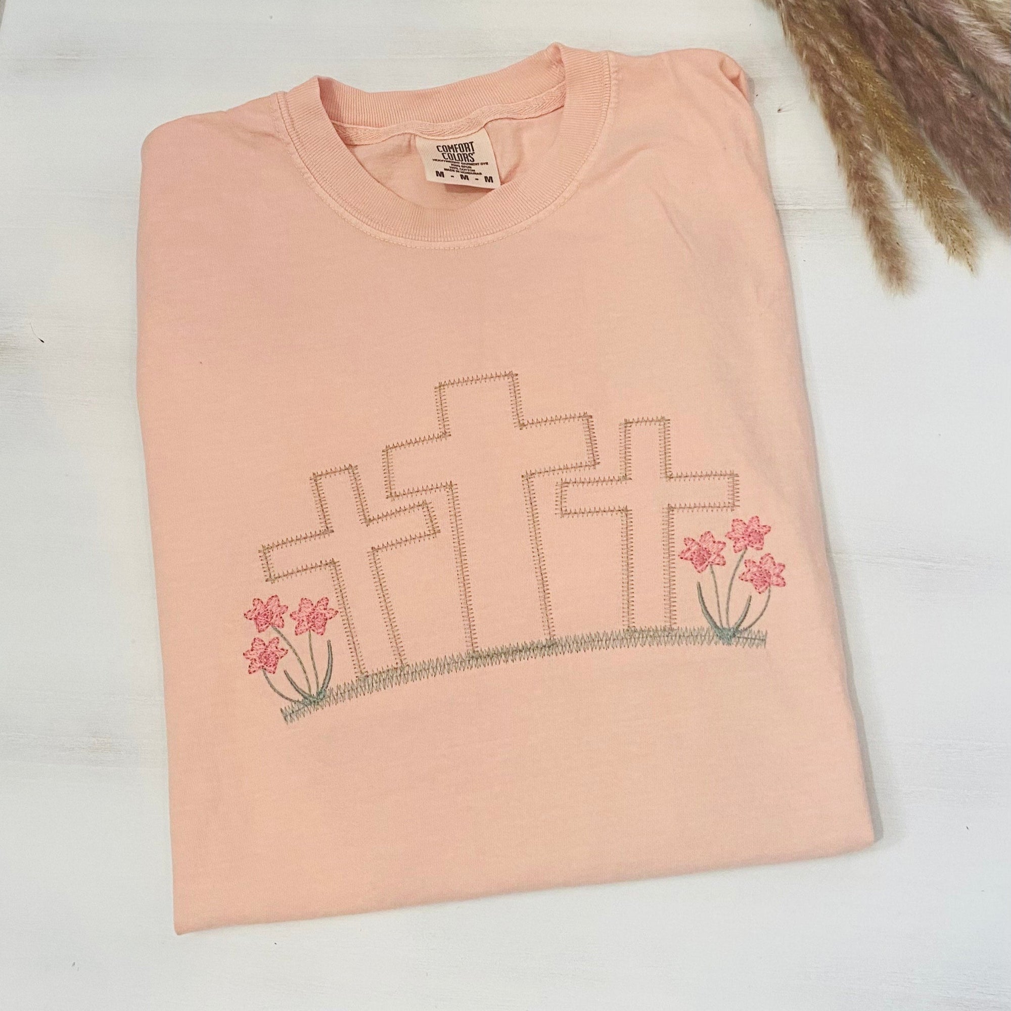 Embroidered Cross Tee