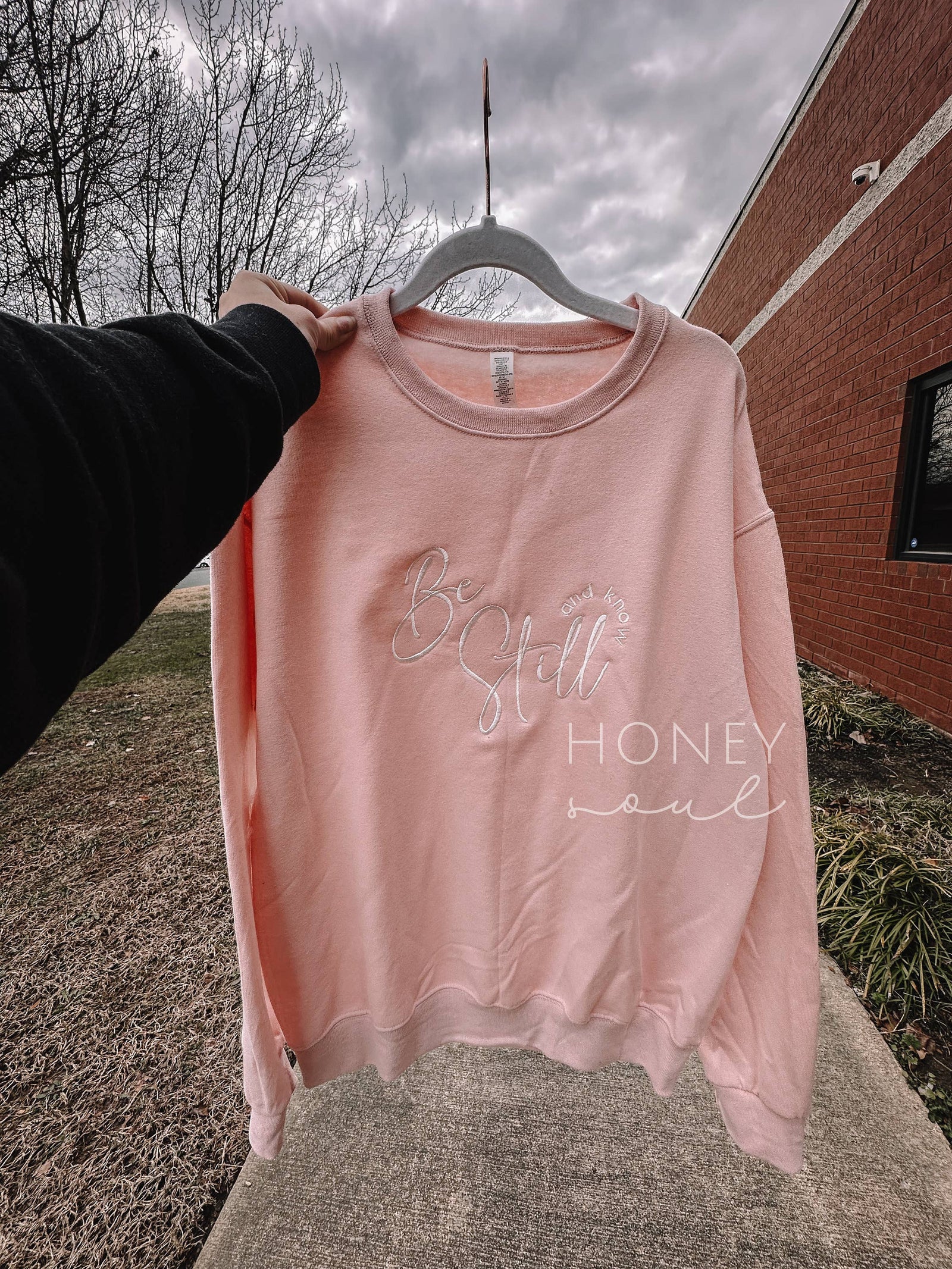 Embroidered Be Still and Know Sweatshirt