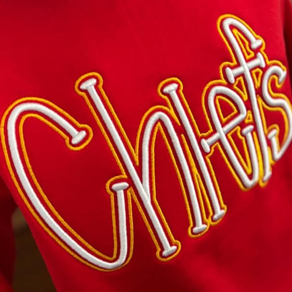 Embroidered Chiefs Puff Sweatshirt